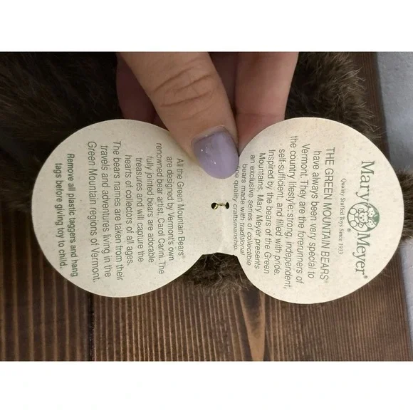 Mary Meyer Vermont Green Mountain Bear Artist Carol Carini HAYSTACK 11" Vtg Tag - Picture 4 of 5